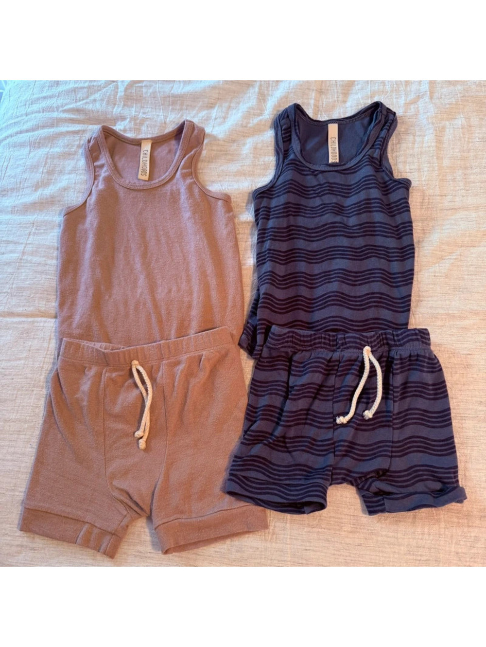 Childhoods clothing rib knit tank short sets